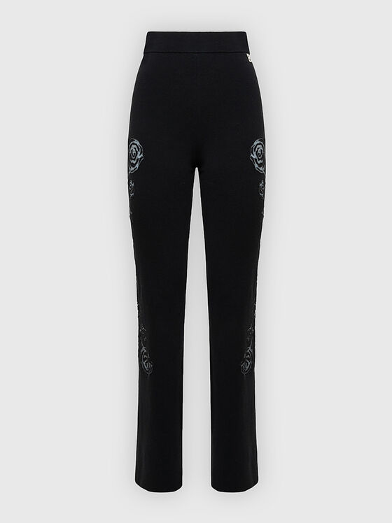 Pantaloni cu detalii transparente - 1
