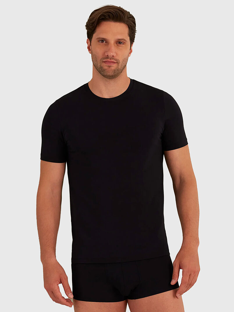 BASIC MODAL black T-shirt - 3