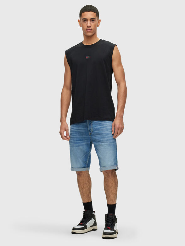 HUGO blue denim shorts - 4