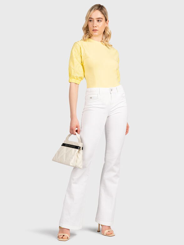 White blouse with puff sleeve - 4
