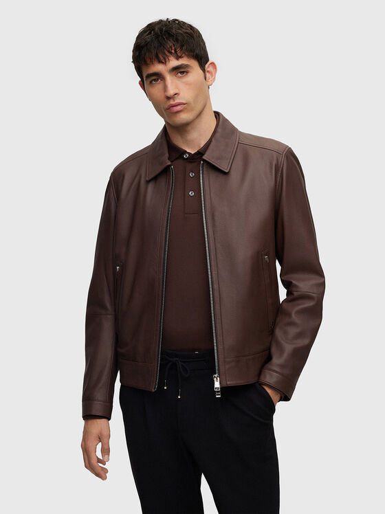 Black leather jacket - 1