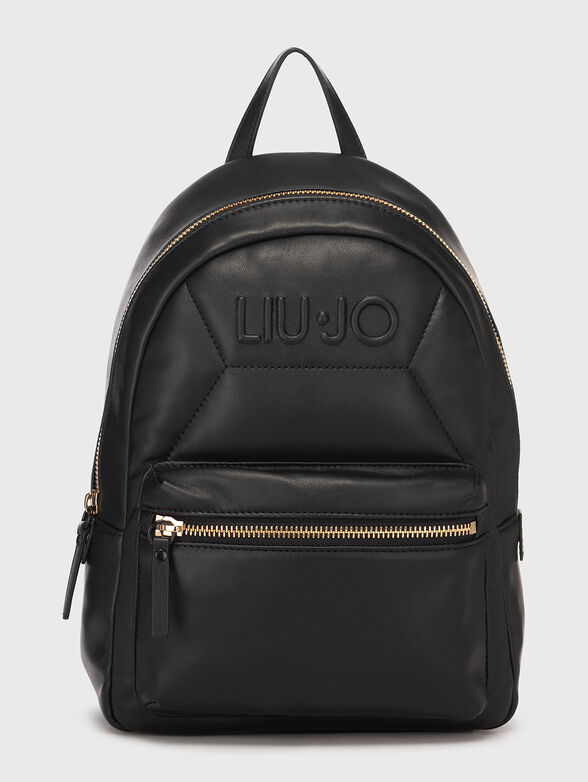 Black backpack with logo accent - 1