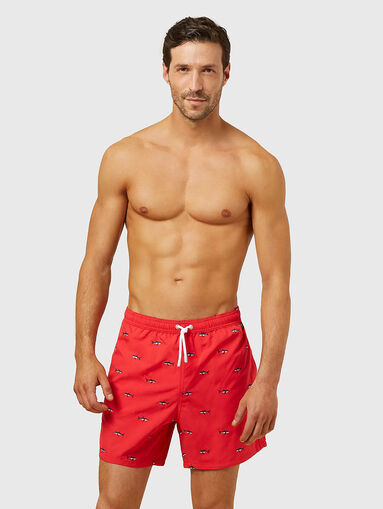 SEA BREEZE beach shorts with embroidered details - 3