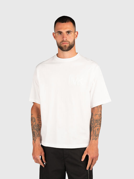 Tricou din bumbac cu decolteu oval - 1