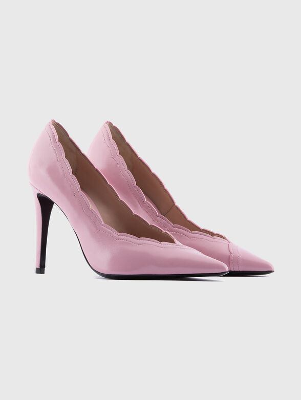 Leather patent heeled shoes - 2
