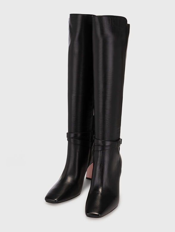 BELLA 02 leather black boots  - 6