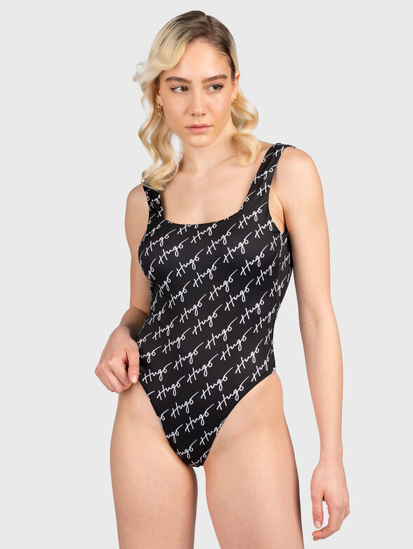 Swimsuit with monogram logo print - 1
