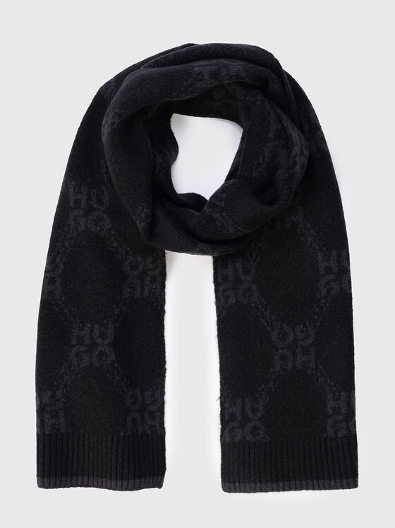 Eșarfă ZAYN cu monogramă imprimată - 1