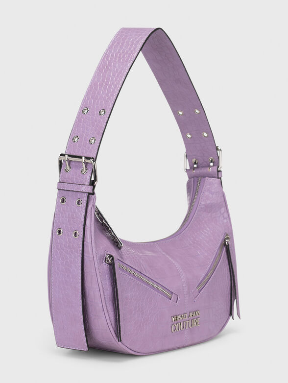 Croc-effect shoulder bag  - 3