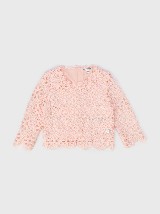 Pink lace blouse - 1
