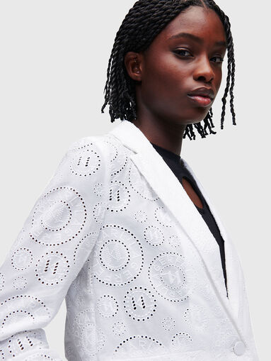 ANGLAISE white blazer with embroidery - 5