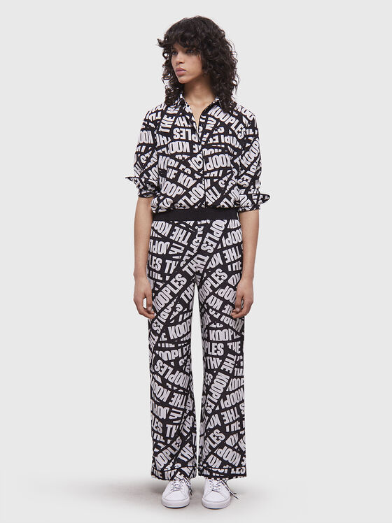 Pants with monogram logo print - 1