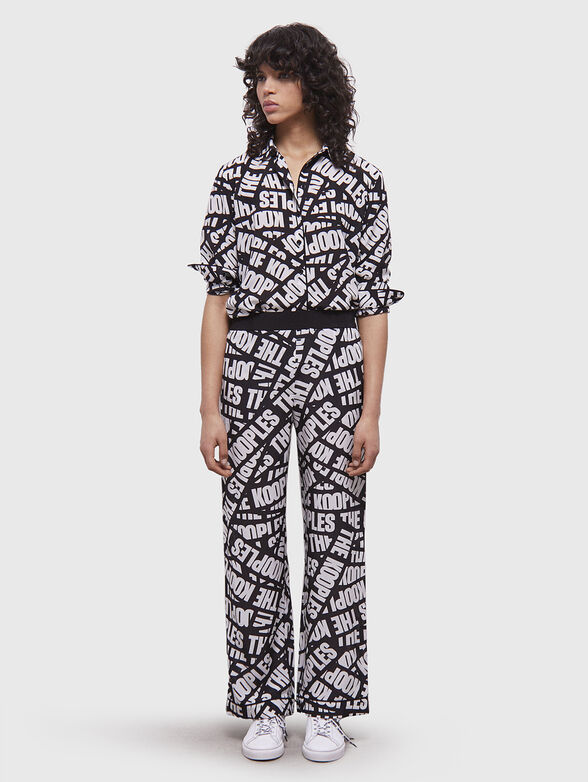 Pants with monogram logo print - 1