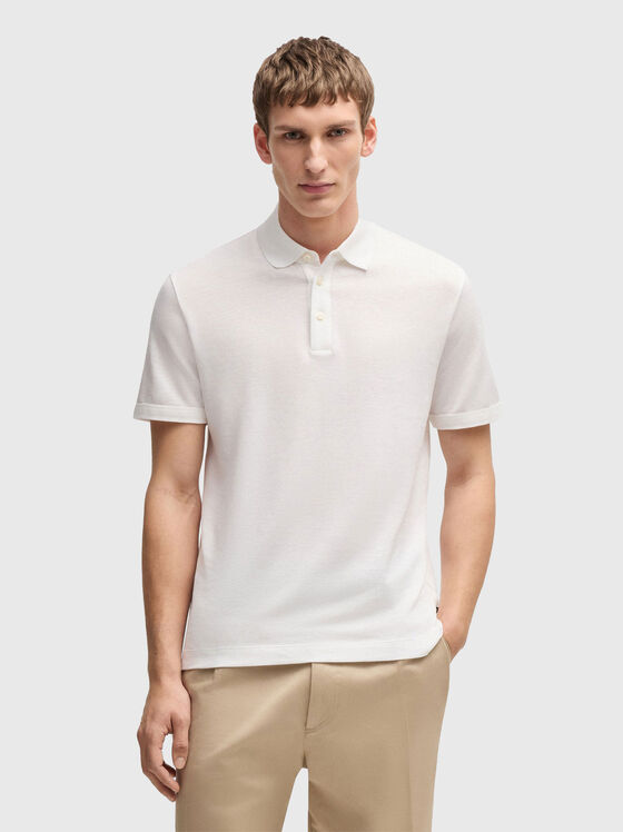 Tricou polo din bumbac cu mâneci scurte - 1
