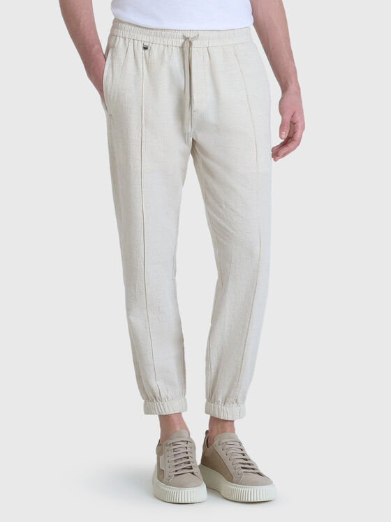 Pantaloni NATE din amestec de in - 1