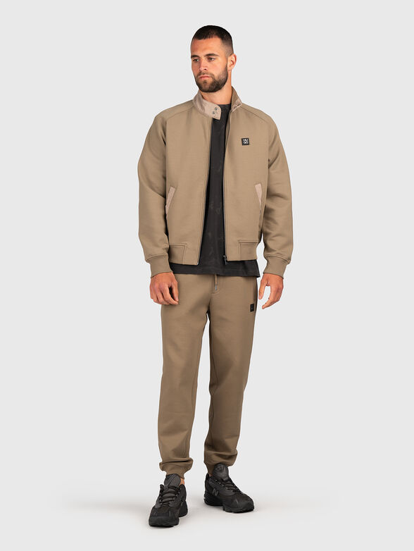 Cotton trousers with ties and logo detail - 4