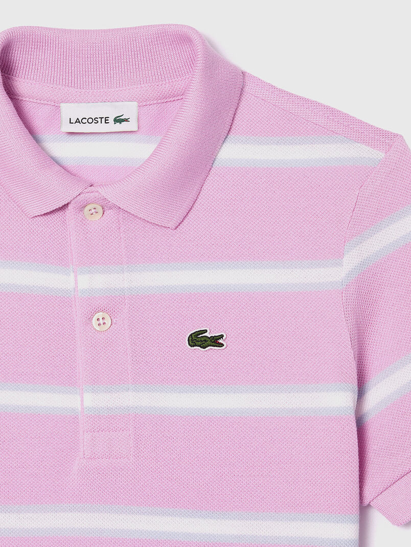 Polo shirt with stripes and logo accent - 3