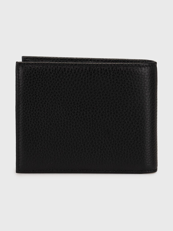 Black wallet with metal logo detail - 2