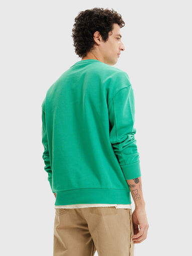 SWEAT DYLAN green sweatshirt with accent pocket - 3