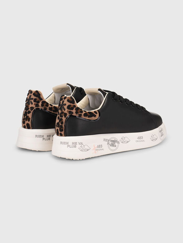 BELLE sports shoes with leopard accent - 3