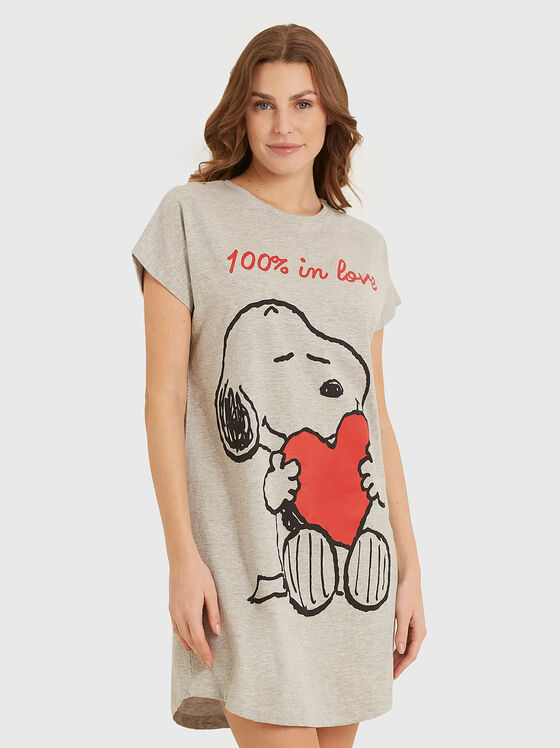 SNOOPY LOVE printed nightgown - 1