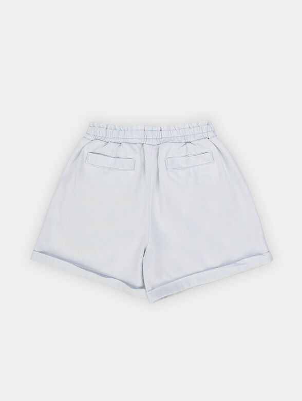 Denim shorts in light blue color - 2