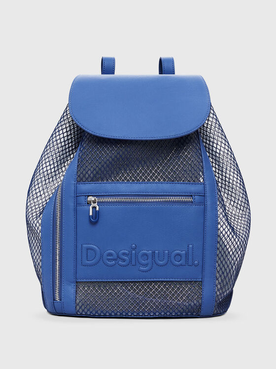Blue backpack with mesh details - 1