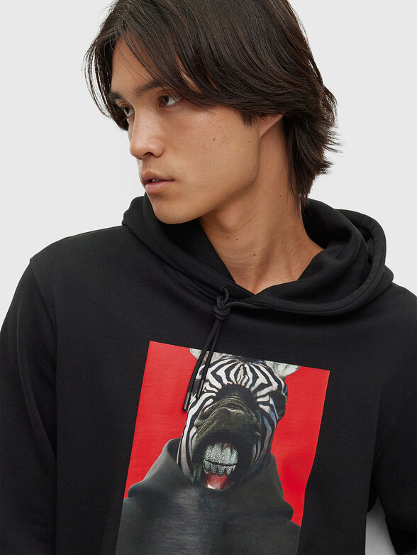 Cotton sweatshirt with print  - 4