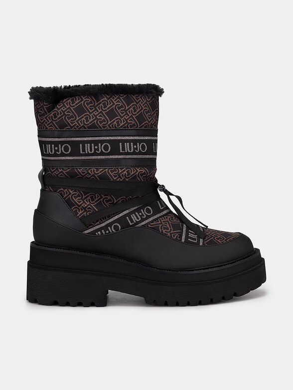 PURPLE 31 ankle boots with monogram logo print - 1
