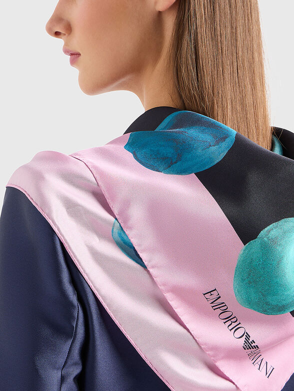 Scarf with print and logo - 2