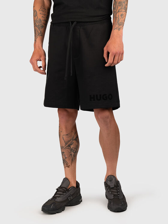 Pantaloni scurți sport cu detaliu logo - 1