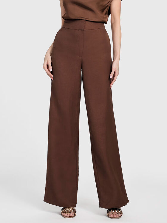 Pantaloni GRETA din amestec de in - 1