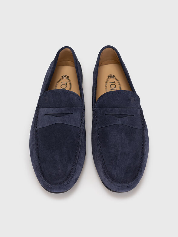 CITY blue suede loafers - 6