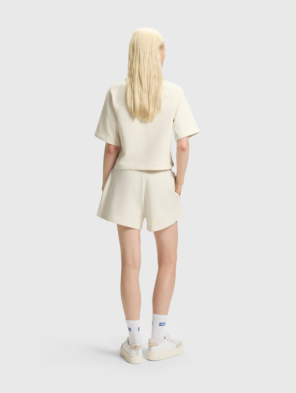 DORLINA cotton T-shirt with oval neckline - 3