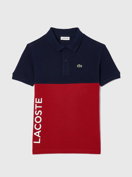 Contrast logo-accent polo shirt  - 1
