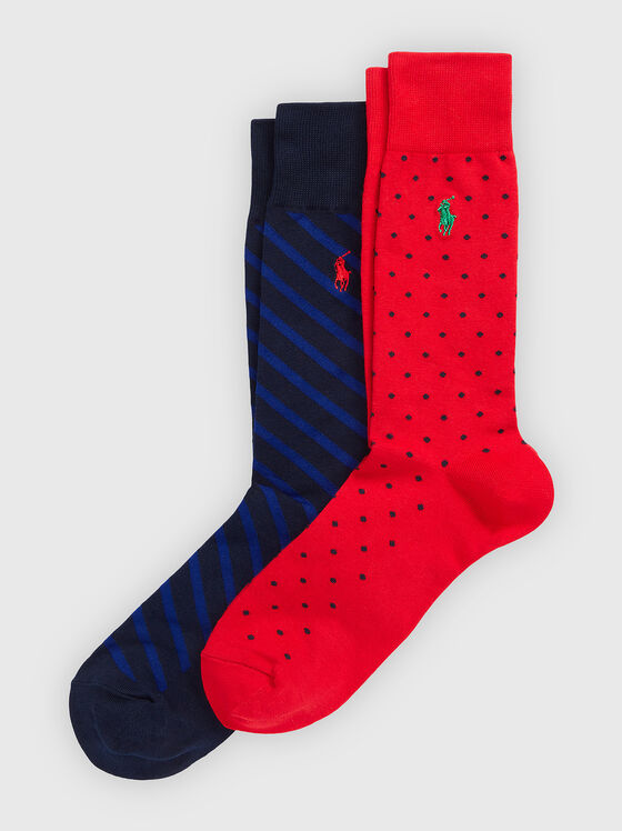 Set of two pairs of socks with logo embroidery - 1