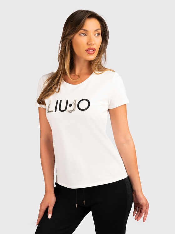 Tricou cu logo contrastant - 1