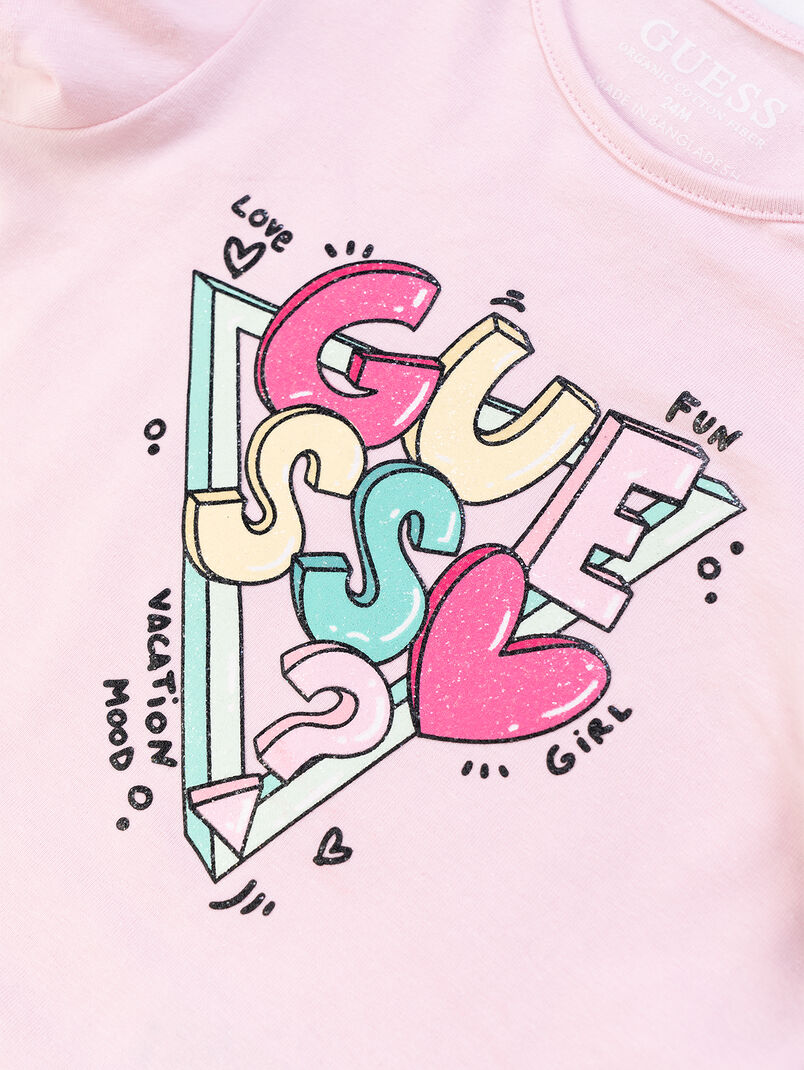 Cotton T-shirt with print - 3