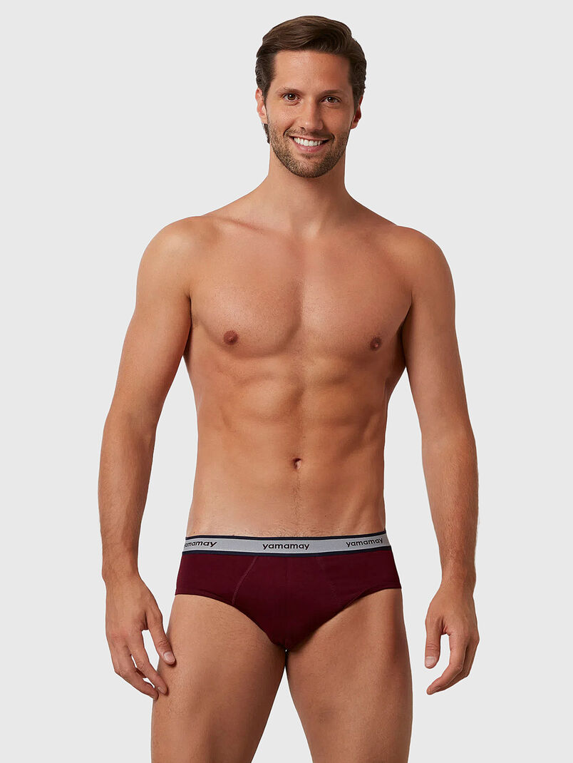 NEW FASHION COLOR black briefs with logo - 3