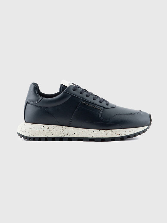 Navy blue sports shoes - 1