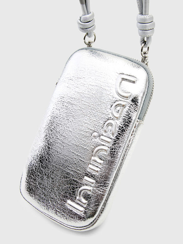 Black phone pouch with logo detail - 5