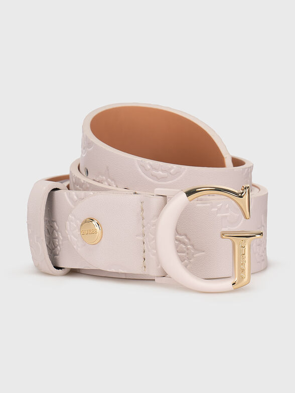 Black belt with golden logo buckle - 1