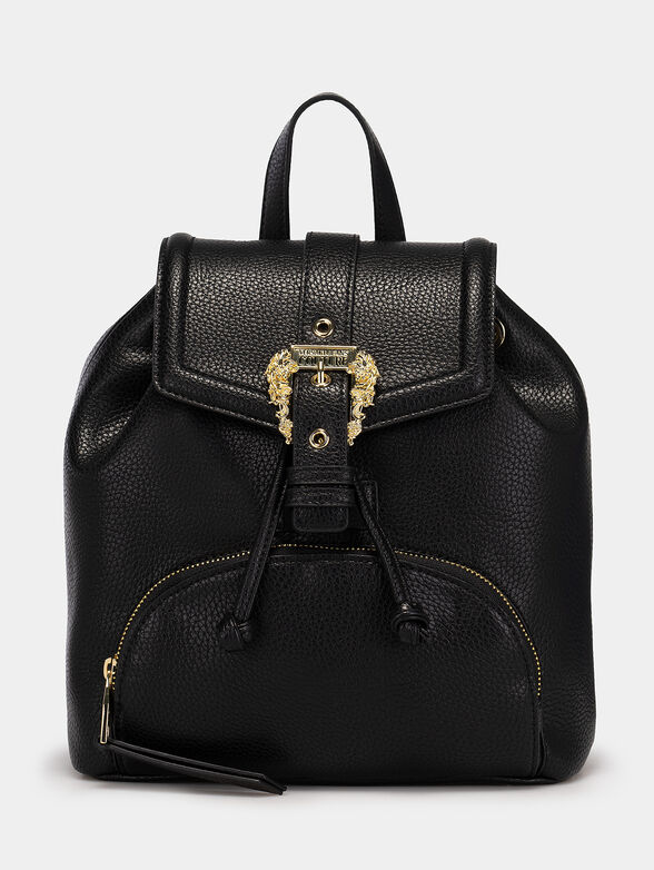 Black backpack with golden buckle - 1
