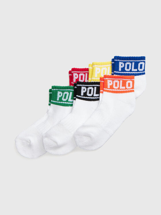 Set of six pairs of socks with logo - 1