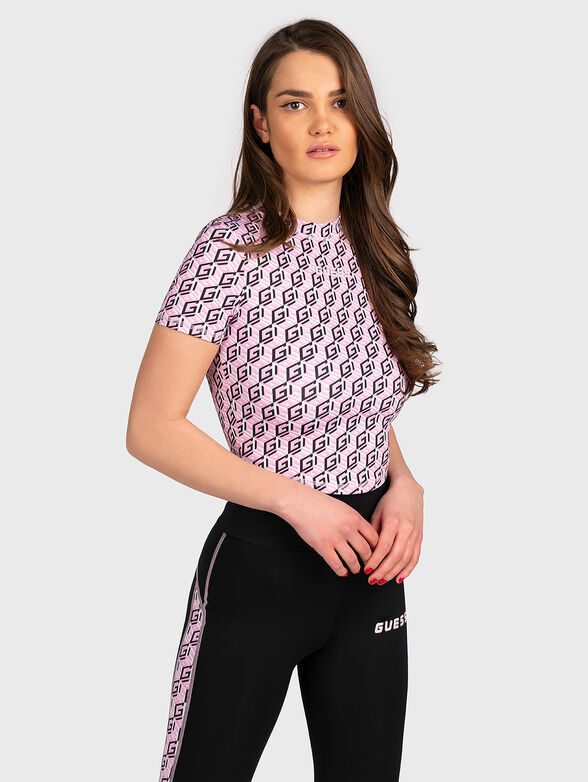 DEBRA sports blouse with monogram print - 1