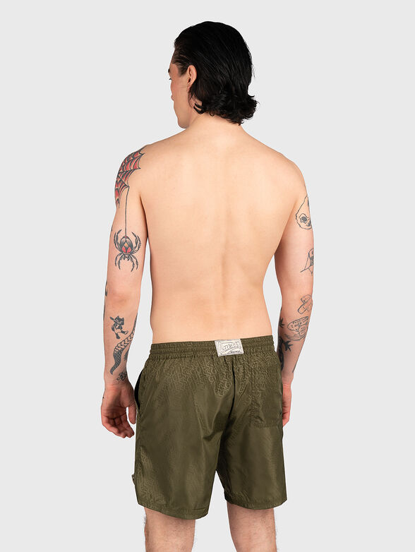 Beach shorts with monogram logo print - 2