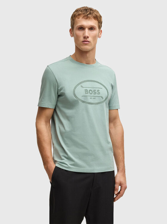 Tricou cu logo din bumbac - 1