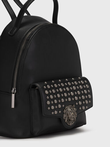 Black backpack with silver studs - 4