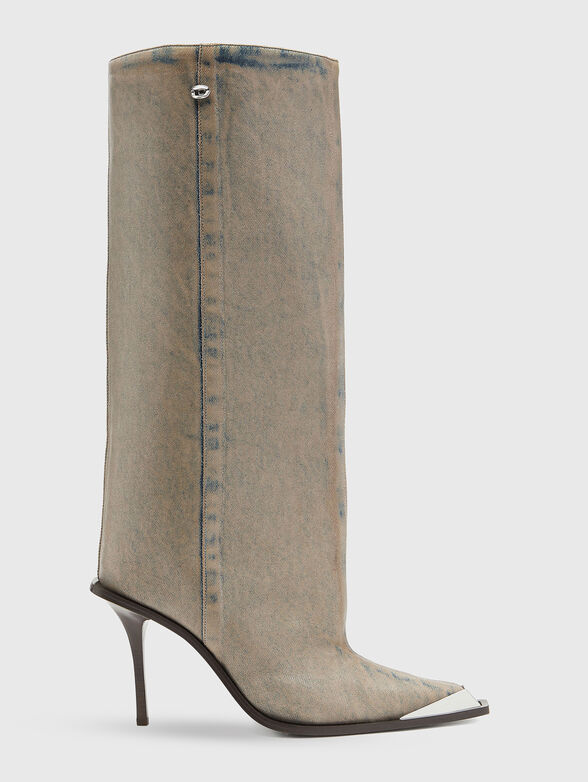 D-TONA heeled denim boots - 1