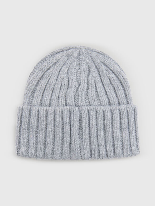 Knitted hat in grey color - 2